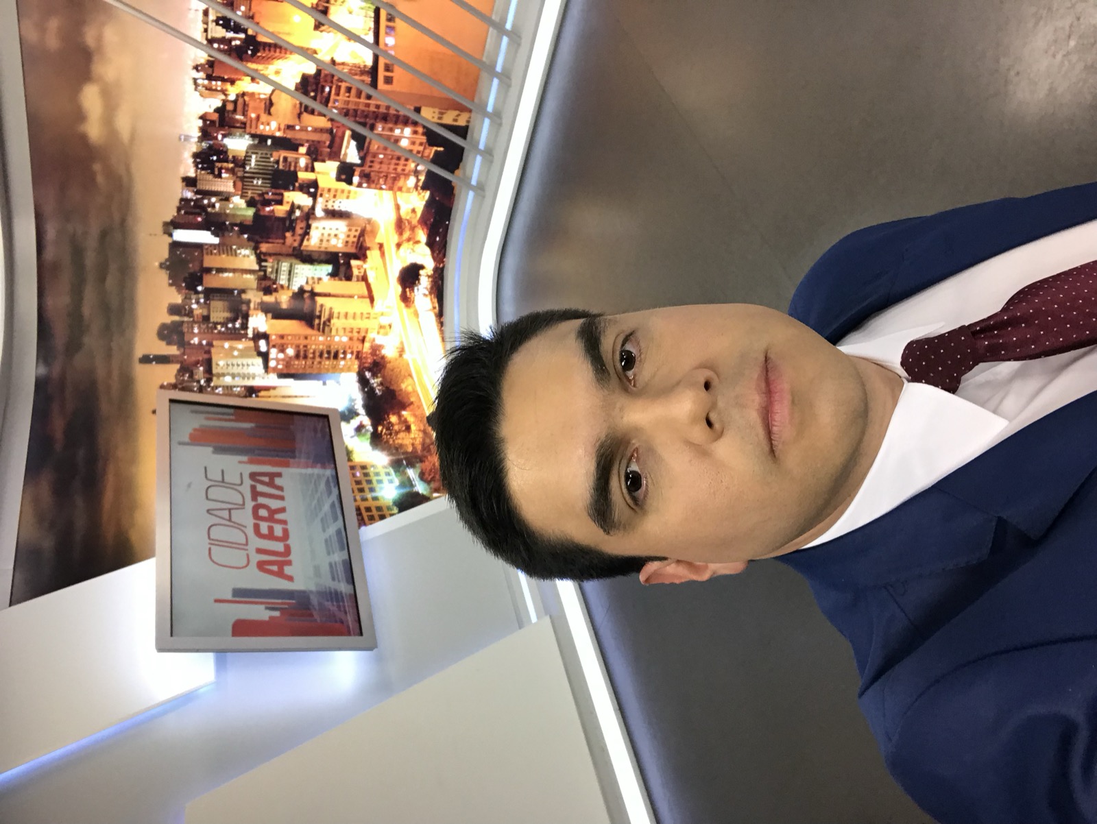 Clayton Pascarelli no estúdio do Cidade Alerta, TV A Crítica